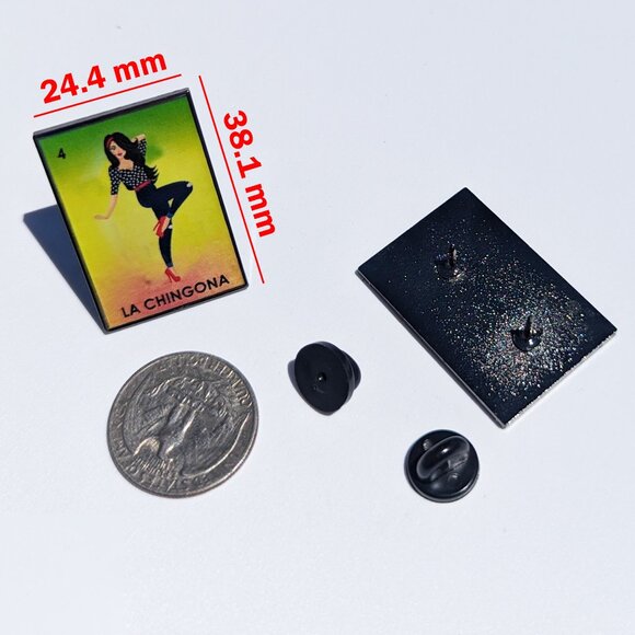 La Chingona Pin Loteria Pin For Caps Clothing Enamel Badge Mexican Game Pin - Picture 5 of 5